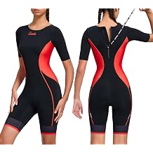 Santic Triathlon Suit for Women Short Sleeve Padded Trisuit Quick-Dry for Swim Bike Run
