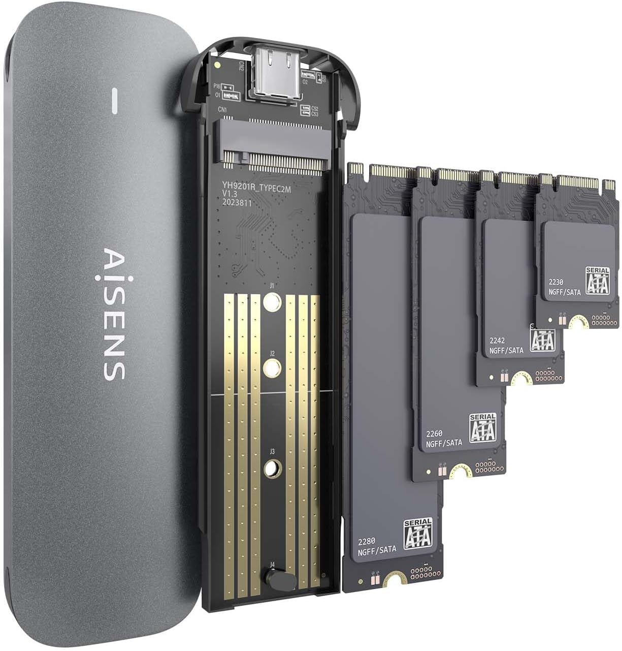 AISENS M.2 (NGFF) ASM2-006GRY SATA to USB3.1 GEN1 Grey External Box