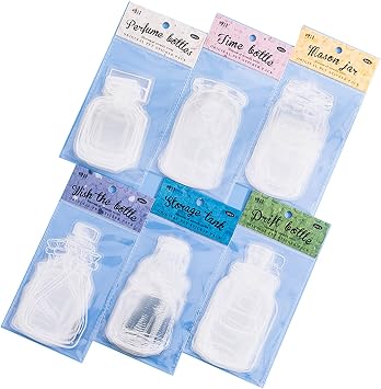 20Pcs/Pack Transparent Dried Flower Bookmarks Kit DIY Marker Craft Bottle Shape Stickers for Scrapbooking Pack of 120Pcs