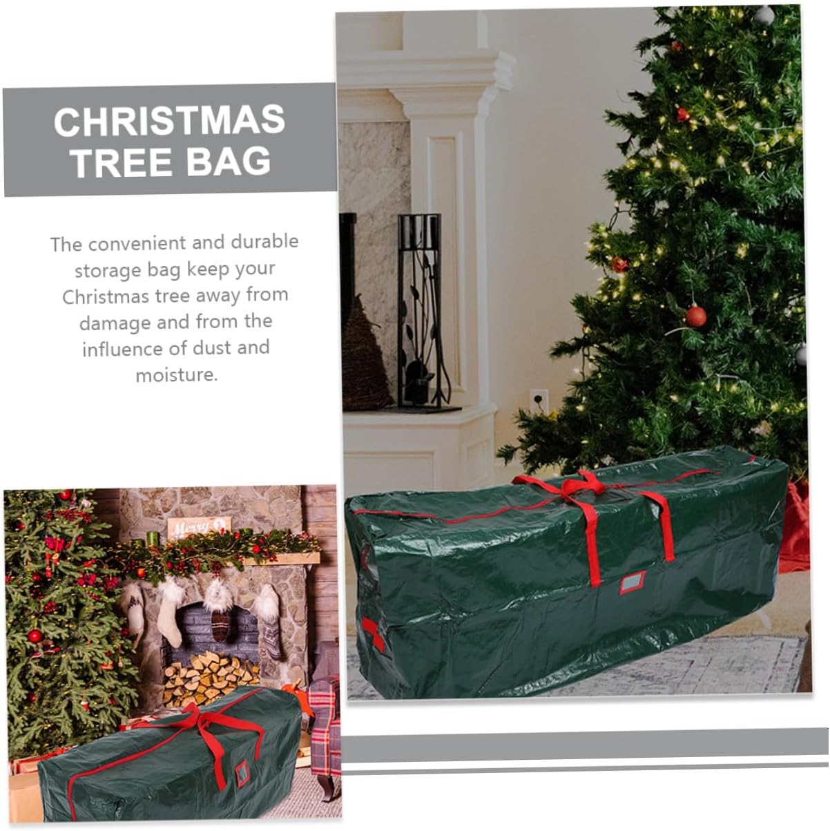 Waterproof Christmas Tree Storage Bag 135x34x68cm Large Capacity Dustproof Organizer Handles for Holiday Tree Storage and Seasonal Decoration