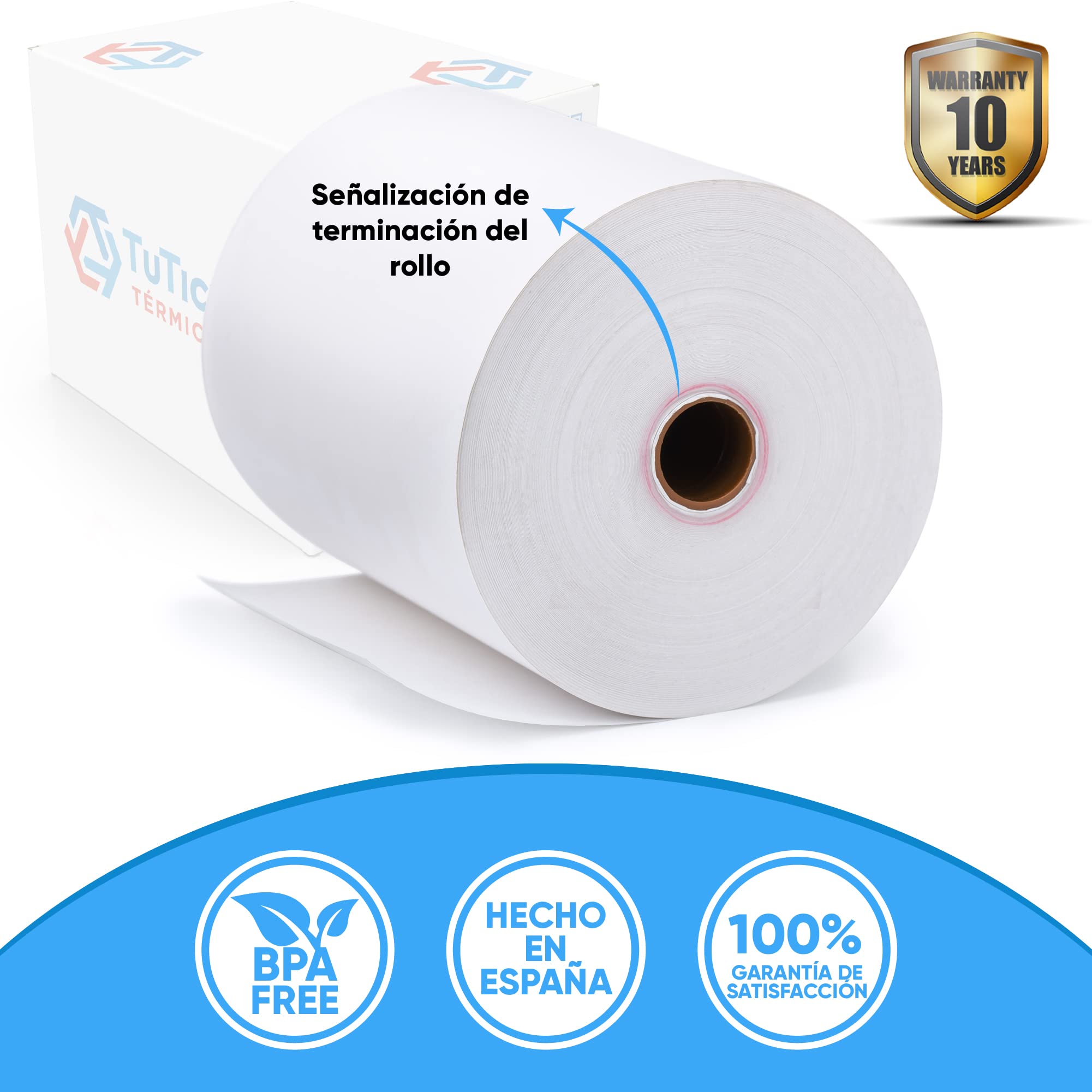 Pack Comandero Hostelería 10x15 cm 30 Talonarios 2 Hojas 36 Rollos 80x80x12 | Incluye blocs numerados con original y copia autocopiante papel para impresoras TPV cajas registradoras bares restaurantes