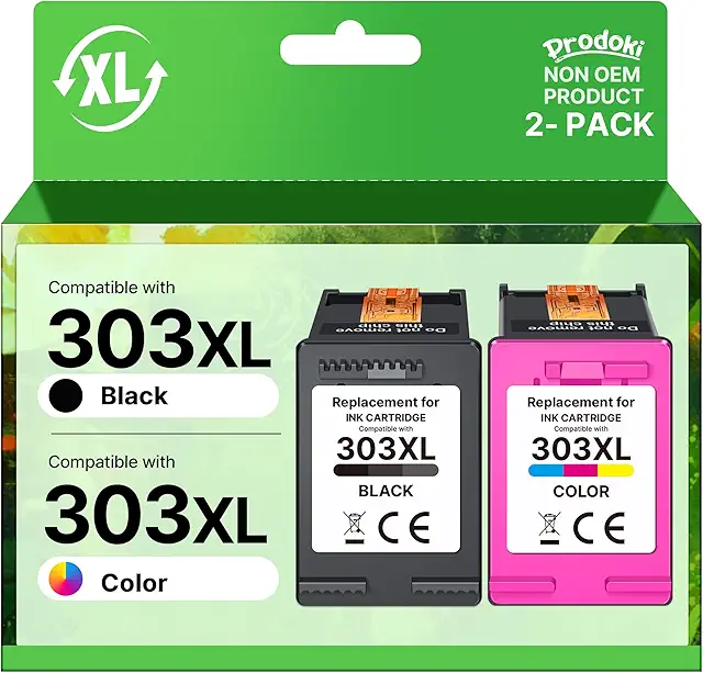 Cartouche HP 303 XL Noir et Couleur Pas Cher - Pack de 2