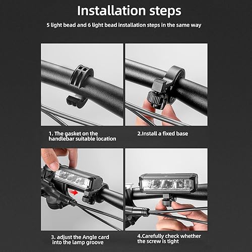 Miniatura 5 de Luces LED para bicicleta para conducción nocturna, recargable, 900 lúmenes, luz delantera de bicicleta, MTB de carretera, accesorios para hombres,