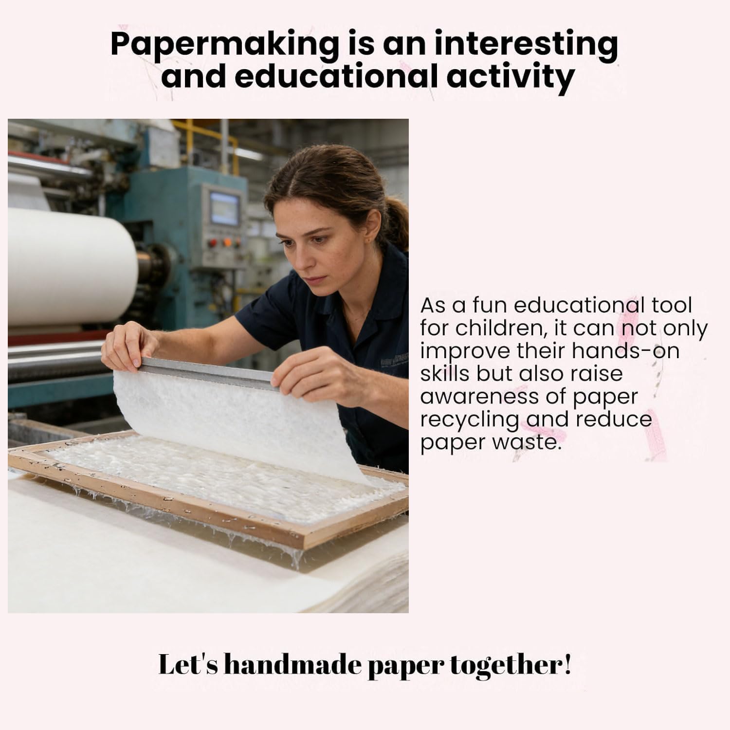 Wooden Paper Making Frame Includes Gridded Screen Absorbent Sponge for Bookmarks Holiday Greeting Cards Wooden Frame