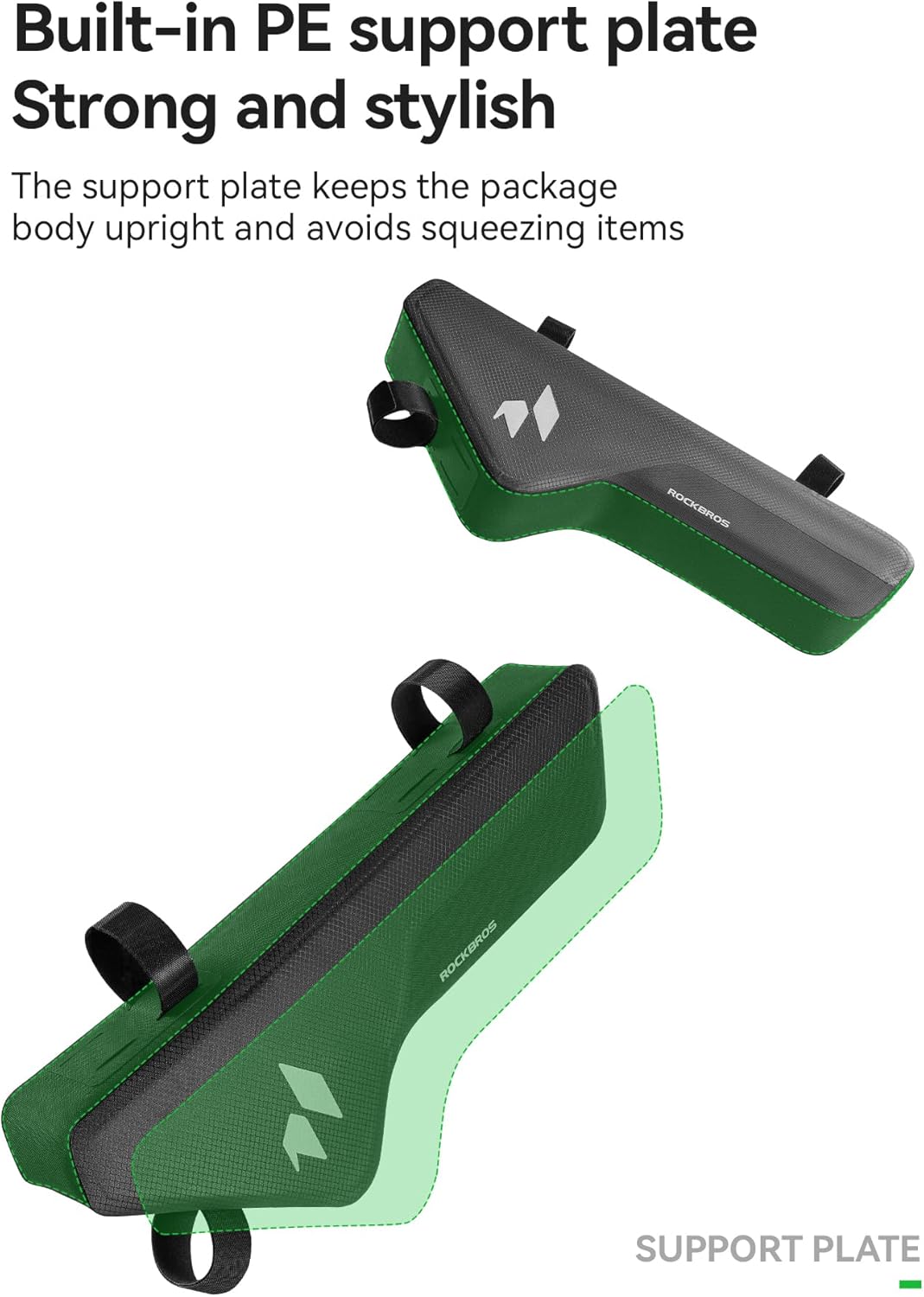 ROCKBROS Bike Frame Bag Waterproof Stable & Complete Set Top Tube Bicycle Storage Bag E-Bike Accessories for Women Men Cycling Fits for Outdoor Long Journey MBT Mountain Road Bike Gear Black - Image 2