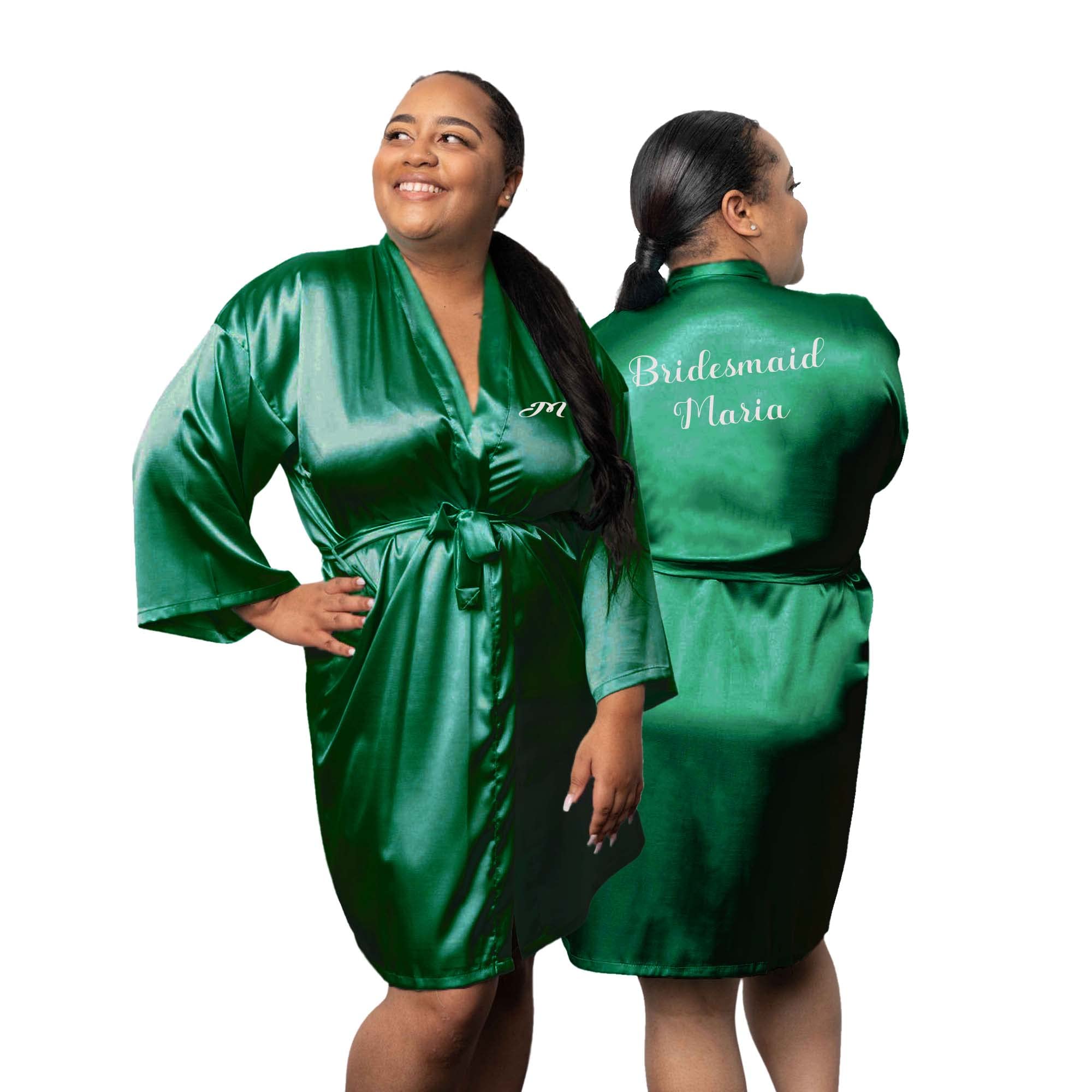 Bridesmaid Robes Personalized in Sizes S-5XL Bride Robe Customize for Weddings Birthdays More Add Any Text