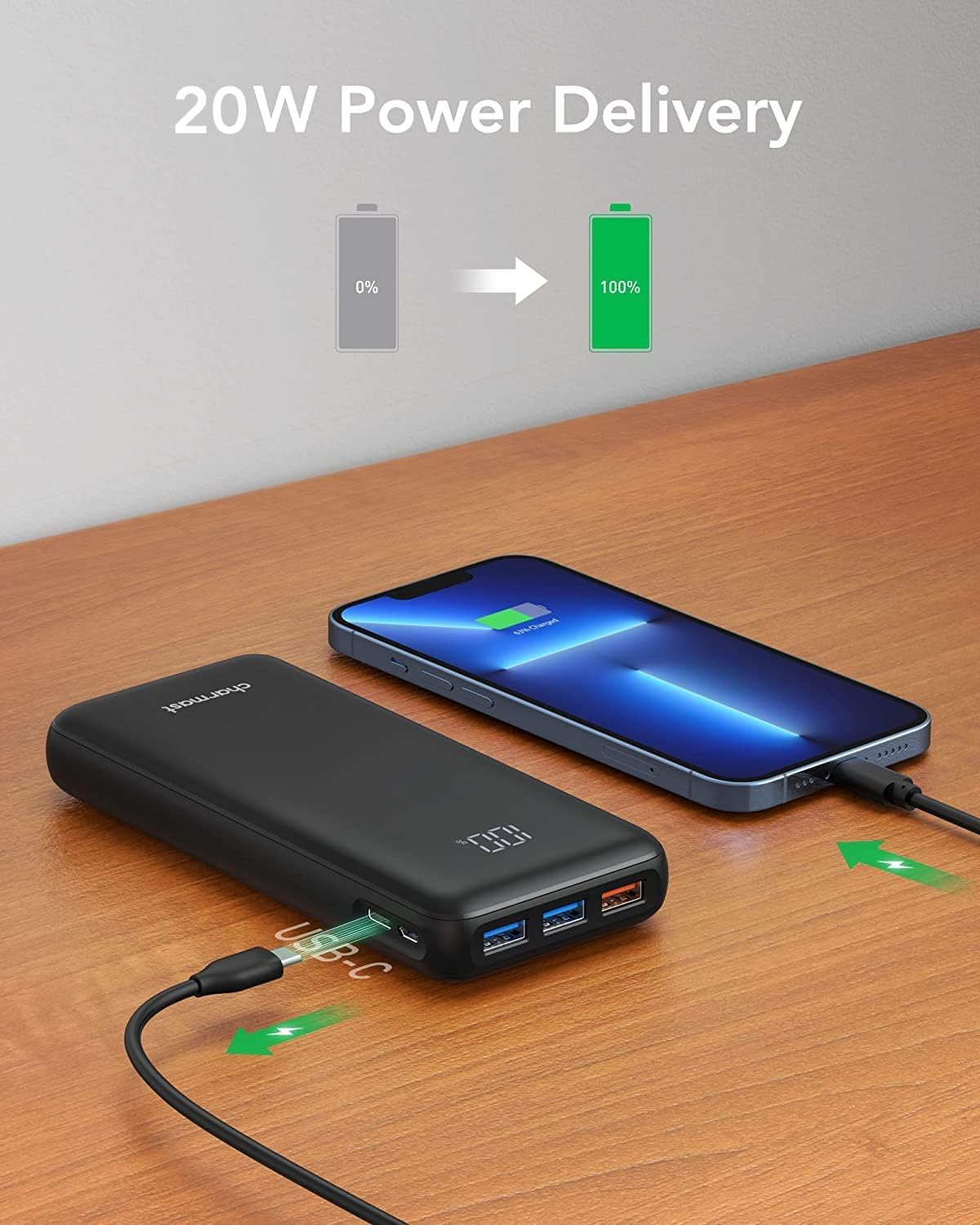 Charmast Powerbank 20W Power Delivery Charging
