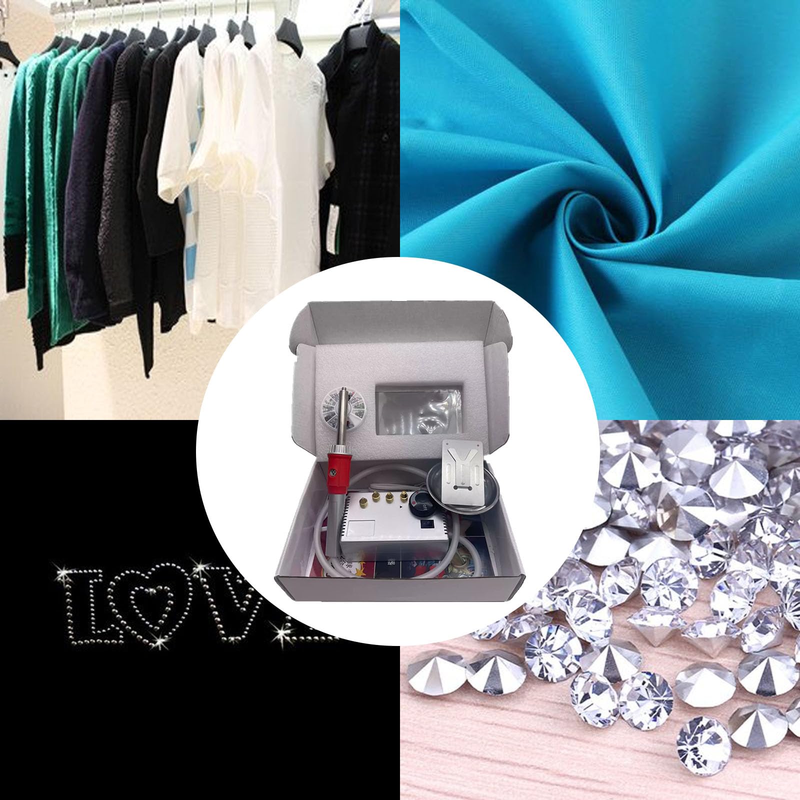 Máquina De Colocación De Diamantes De Imitación Al Vacío, Aplicador Termoadhesivo Autocebante Con 4 Puntas Intercambiables, Temperatura Ajustable, Rango De 1 A 8 Mm, Para Ropa, Zapatos, Bolsos