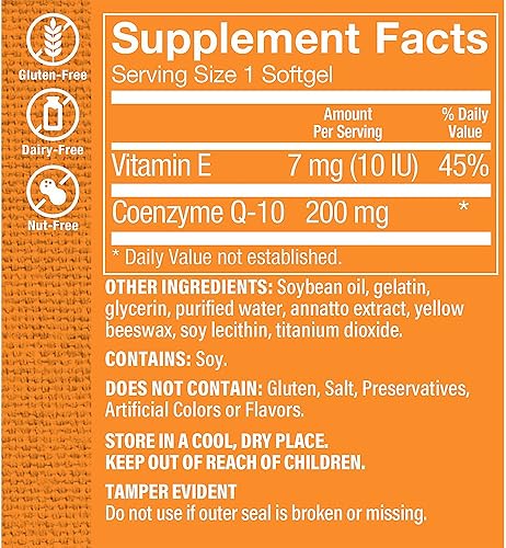 Miniatura 8 de The Vitamin Shoppe CoQ-10 200mg - Beneficioso para aquellos que toman estatinas - Apoya la salud cardíaca y celular y la producción de energía