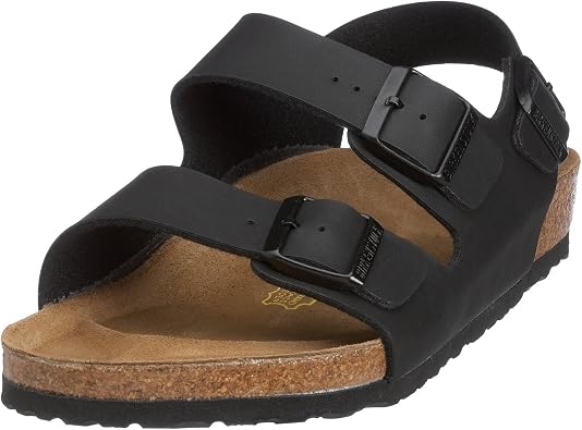 Birkenstock Milano 34791, Unisex Adult Sandals, Black, 4 UK, Black, 37 EU Etroit
