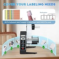 Vista 6 de CGOLDENWALL Automatic Label Dispenser Sticker Roll Dispenser for Logistics Office Home, 1-8m/min Speed Adjustable, Length 0.12-5.9" Width 0.16-5.5