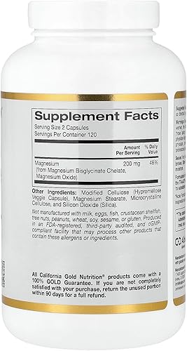 Miniatura 2 de Bisglicinato de magnesio, minerales Albion de alta absorción, 240 cápsulas vegetales