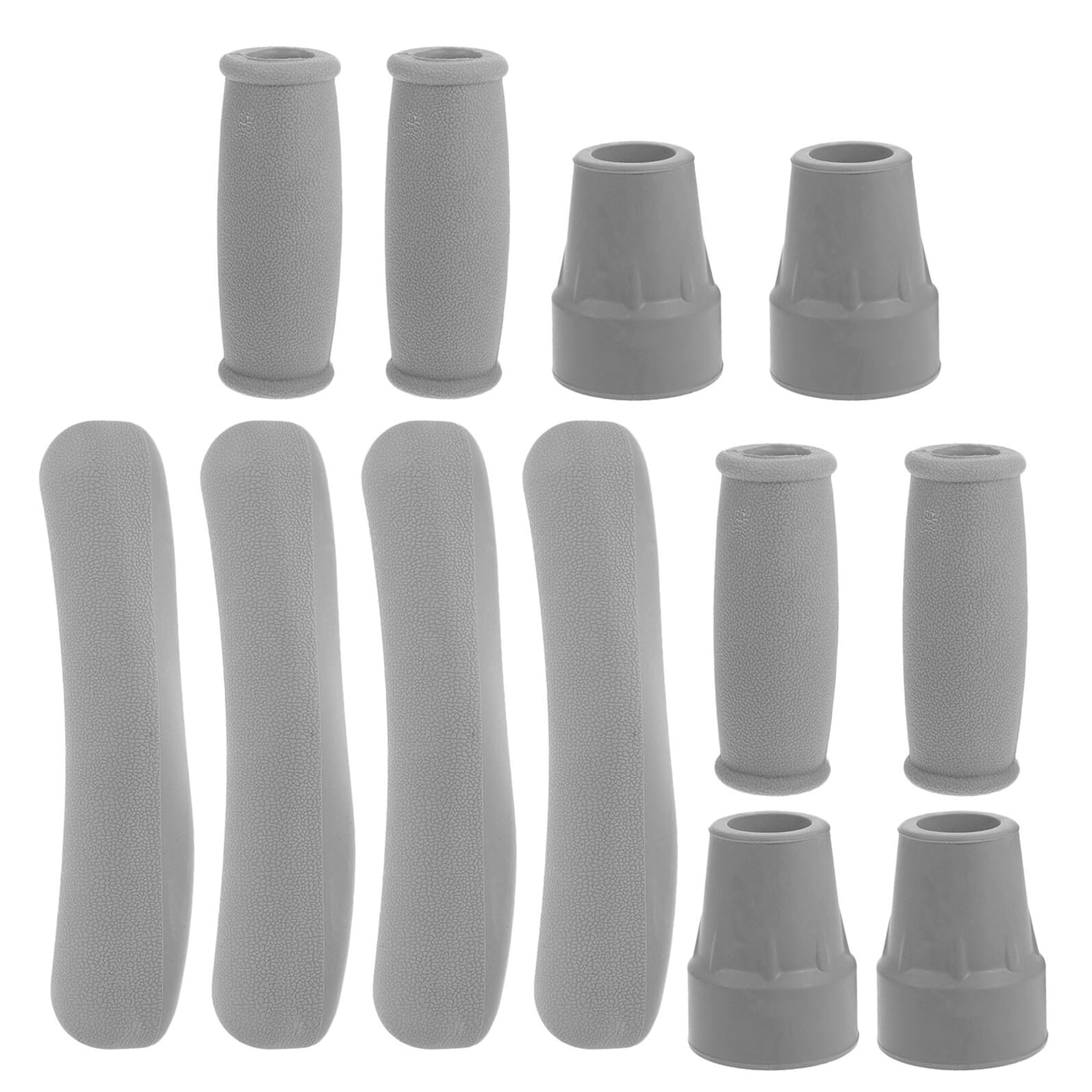 4 Juegos Accesorios para Muletas de Axila Almohadillas y Puntas de Goma Antideslizantes para Bastones Fundas Suaves para Mango y Tapas de Repuesto para Estabilidad y Confort de