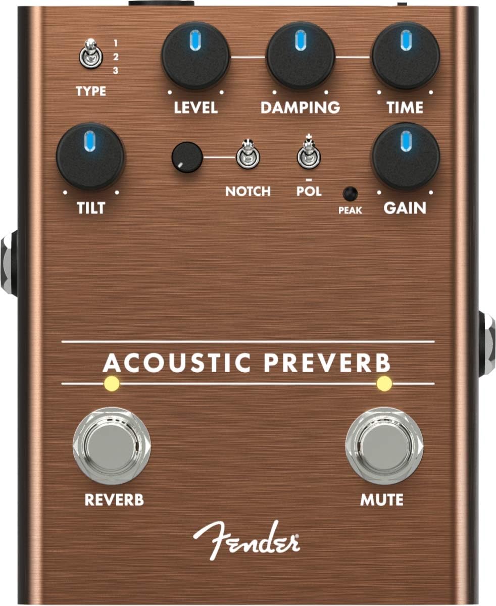 Amazon Fender Acoustic Preverb プリアンプ リバーブ ギターエフェクター ディレイ・リバーブ 楽器・音響機器