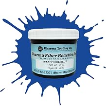 Dharma Fiber Reactive Procion Dye - The #1 Dye for Tie-Dye & Ice Dye. Vibrant, Permanent Colors Trusted by Professionals & Hobbyists Since 1969 Sapphire Blue PR70, 2 oz.
