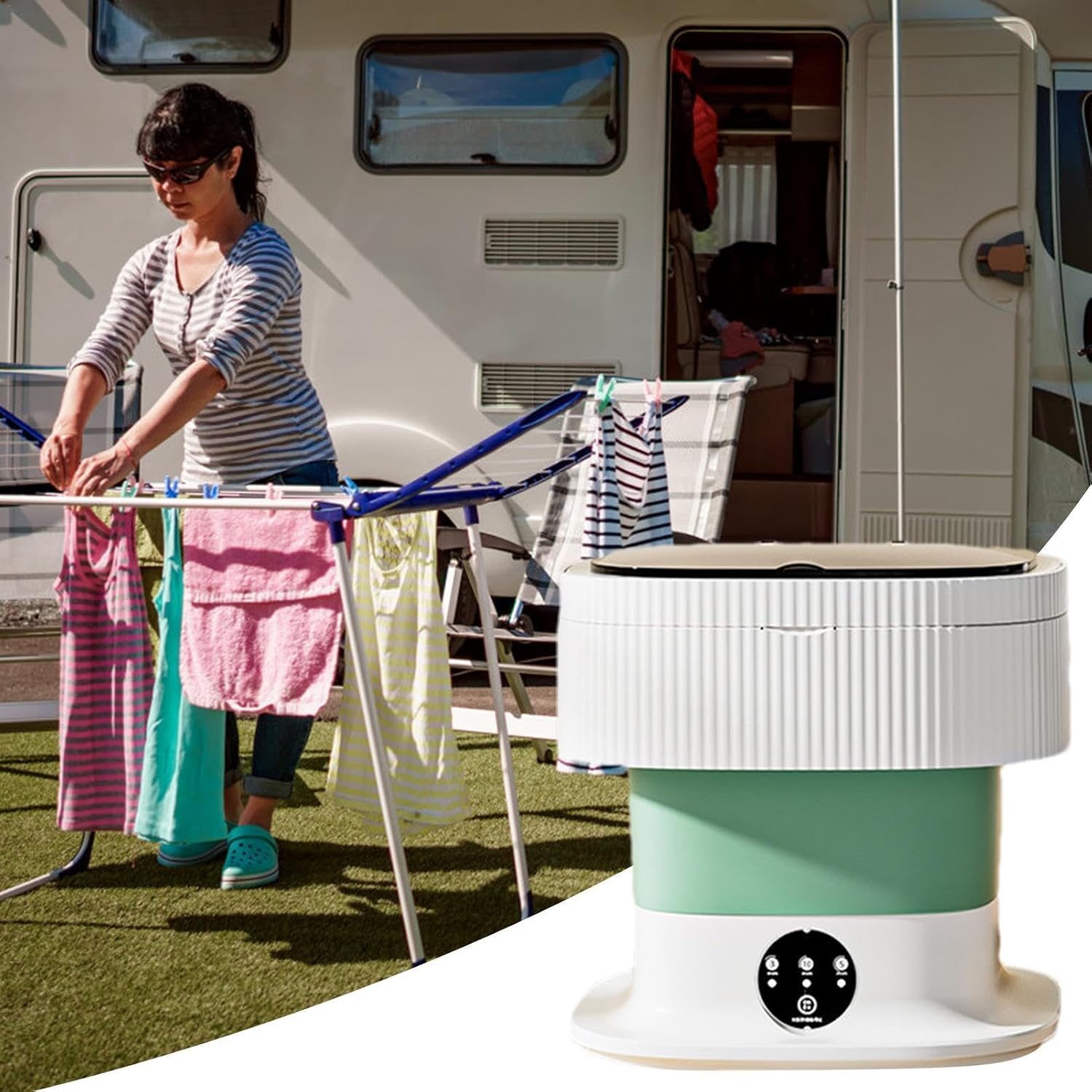 Folding Wash Machine, Washing Machine, Compact Clothes Washer, Portable Clothes Washing Machine, Laundry Machine Washer, Portable Clothes Washing Machine 10 L
