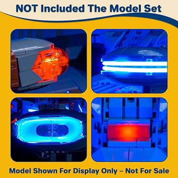 LocoLee Led Light Set Compatible with Lego 10356 U.S.S. Enterprise NCC-1701-D Led Decoration Lighting Kit Compatible with Lego 10356 Building Blocks Model,Only Lights Set,No Model