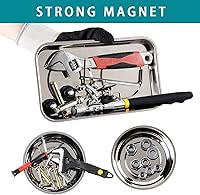 Vista 4 de 3 bandejas magnéticas con 8 libras, juego de herramientas magnéticas telescópicas de recogida magnética, rectángulo de 9.5 pulgadas, 2 piezas de 4
