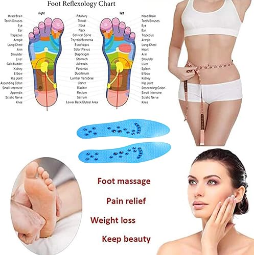 Miniatura 6 de Plantillas para pies, 18 plantillas magnéticas, sandalias de reflexología, terapia de pies, plantilla de masaje para aliviar el dolor, plantillas