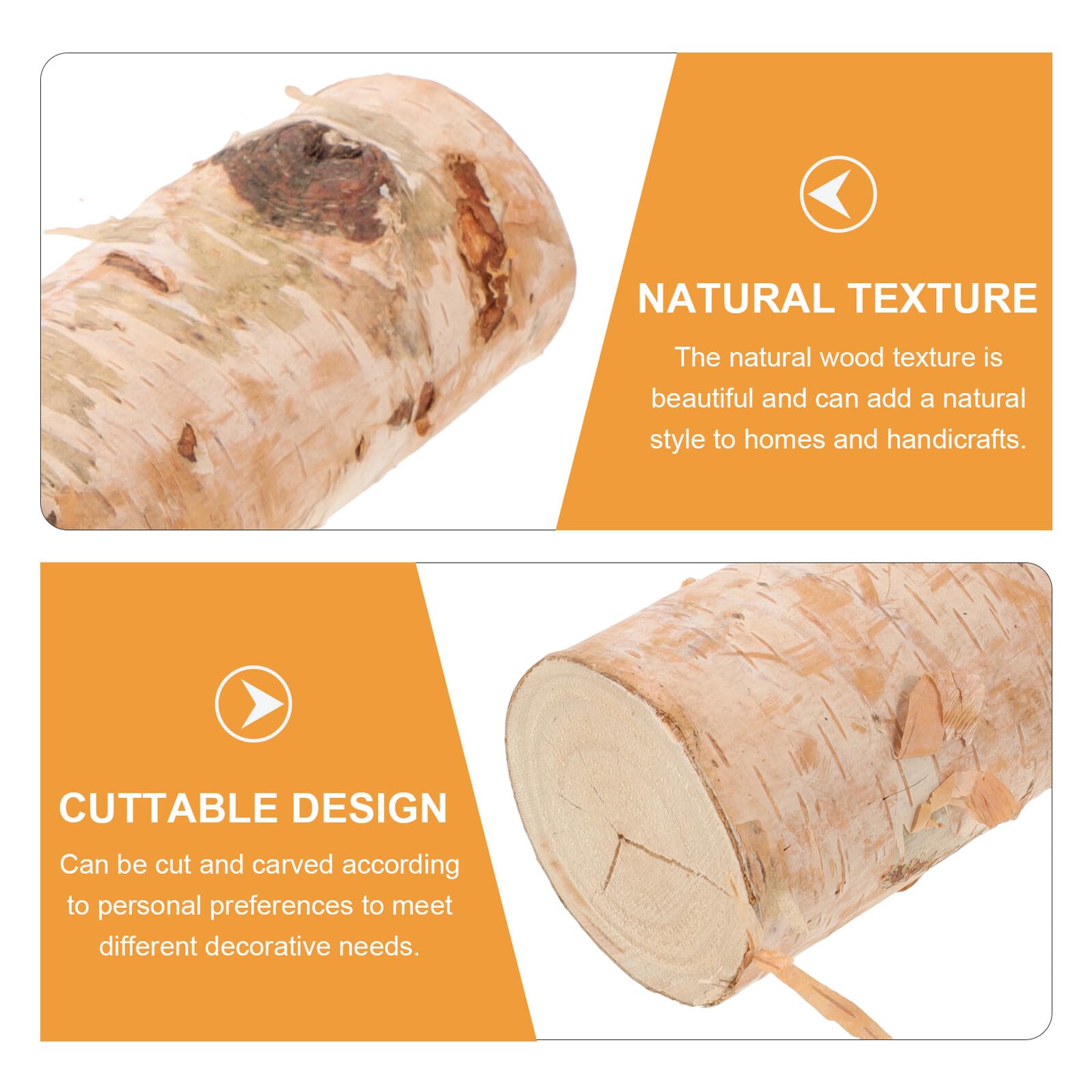 Tronchi Decorativi di Betulla Naturali 4 Pezzi per Decorazione | Legno Leggero, Adatti a Progetti Fai da Te e Composizioni Artistiche, Finitura Artigianale senza Trattamenti