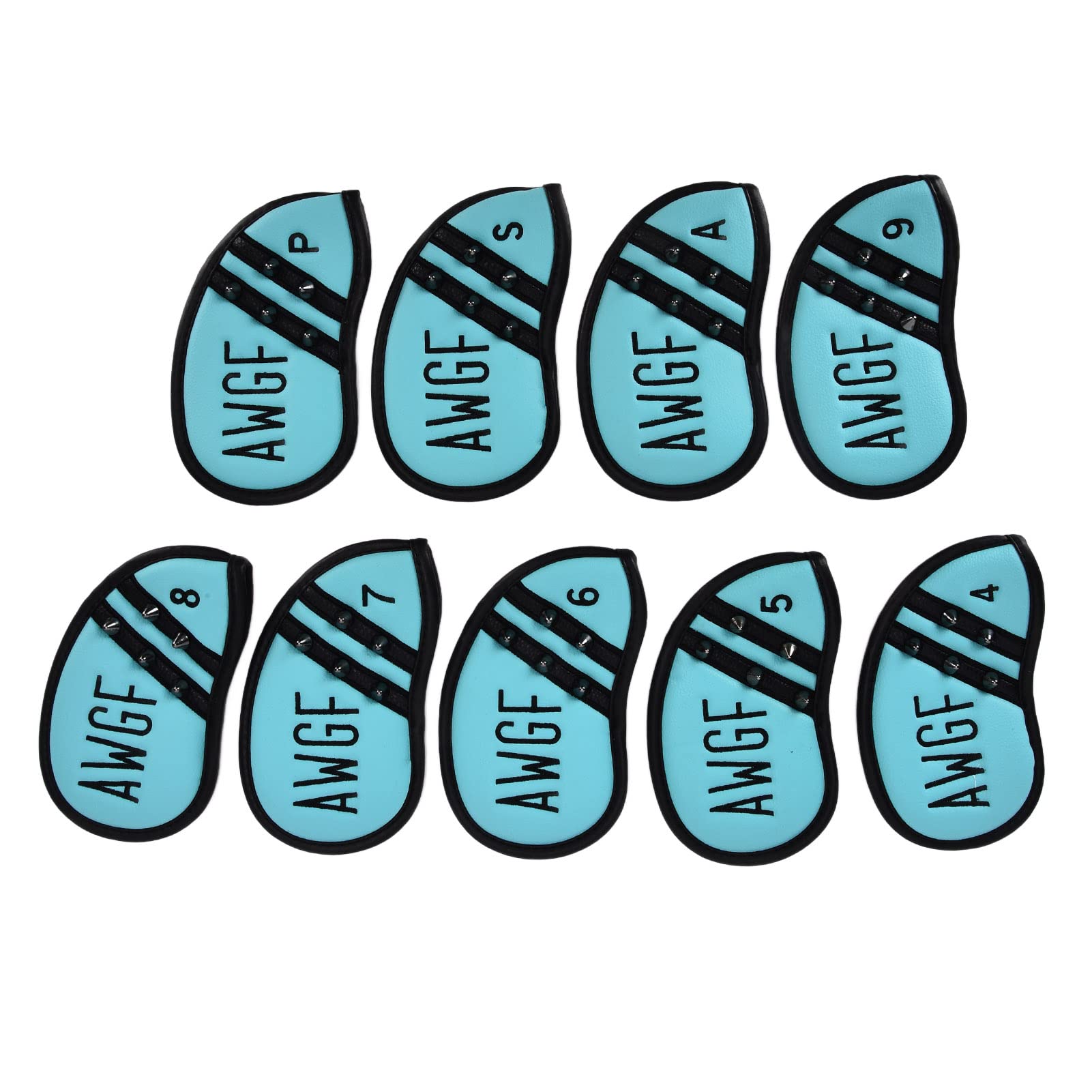 Fundas para hierros de Golf 9 Unidades Impermeables y Resistentes Fundas Protectoras para Cabezas de Palos de Golf de Poliuretano para golfistas