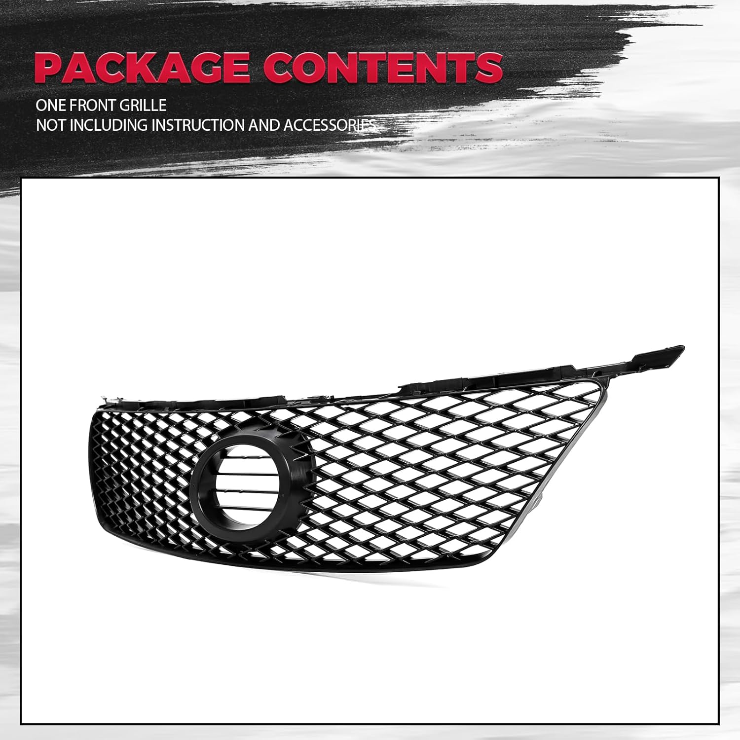 HECASA Front Grill Compatible with 2006 2007 2008 Lexus IS250 IS350 5311153140 Front Bumper Mesh Grille Assembly Black