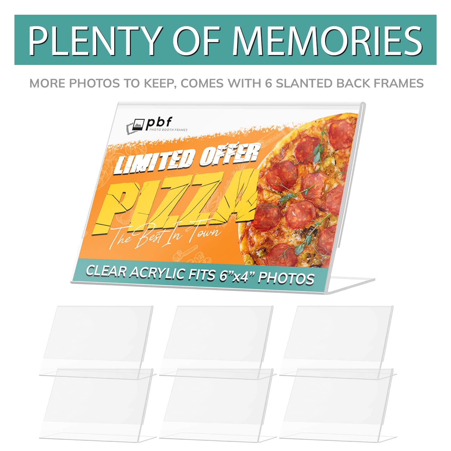 Amazon.com: pbf 6x4 Acrylic Sign Holder | 6 x 4 Horizontal Stand