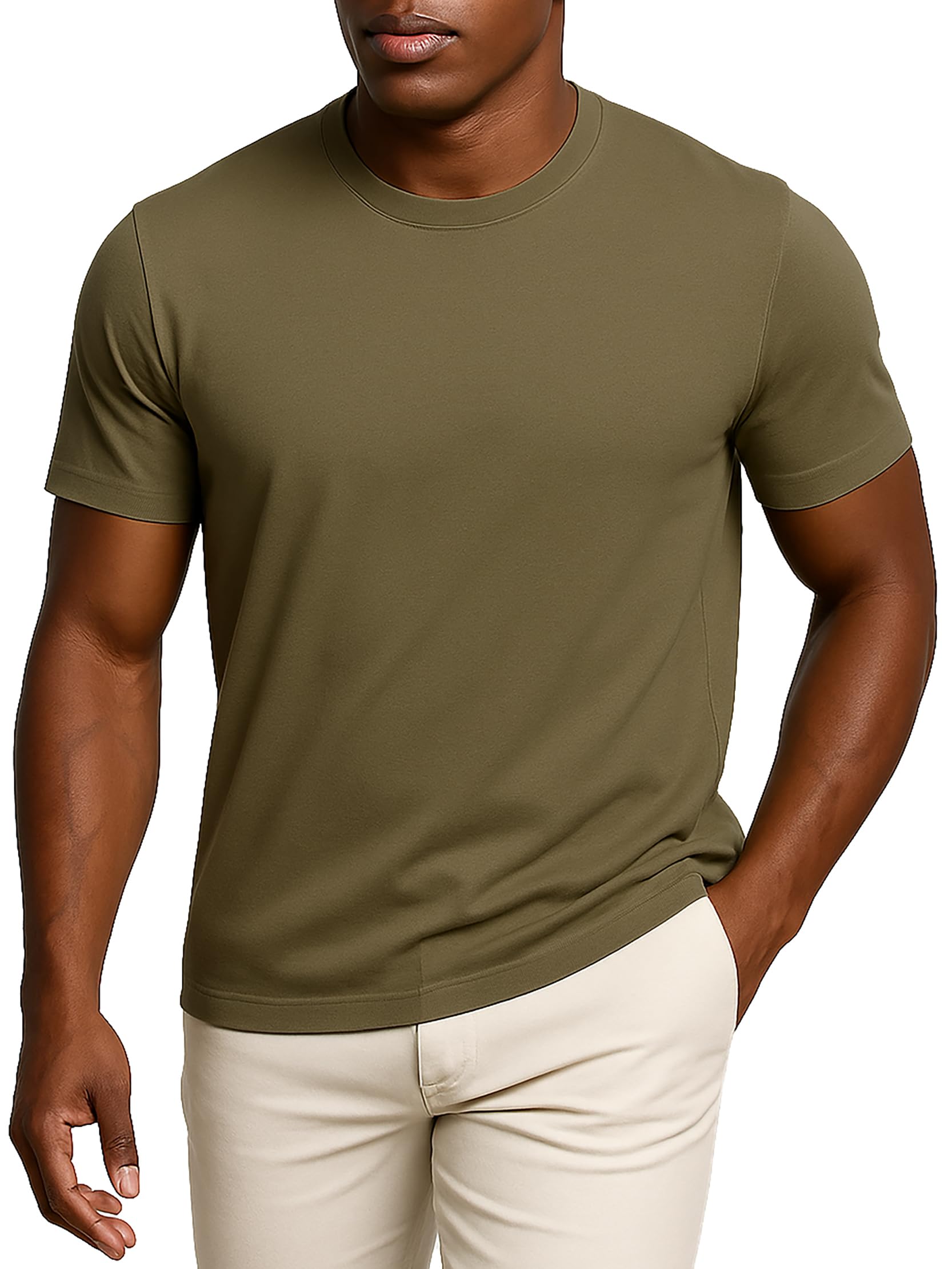 Leif Nelson T-Shirt Herren Rundhals-Ausschnitt Regular Fit