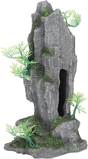 Deosdum Decorações de aquário, ornamentos de paisagismo de resina de simulação para aquário de água salgada e doce
