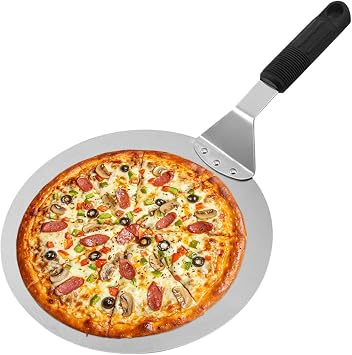 Pizza Peel, Stainless Steel Pizza Peel Turner, Kitchen Restaurant Cooking Apartment Server Outdoor Home Dough Scraper Pie Server Tool