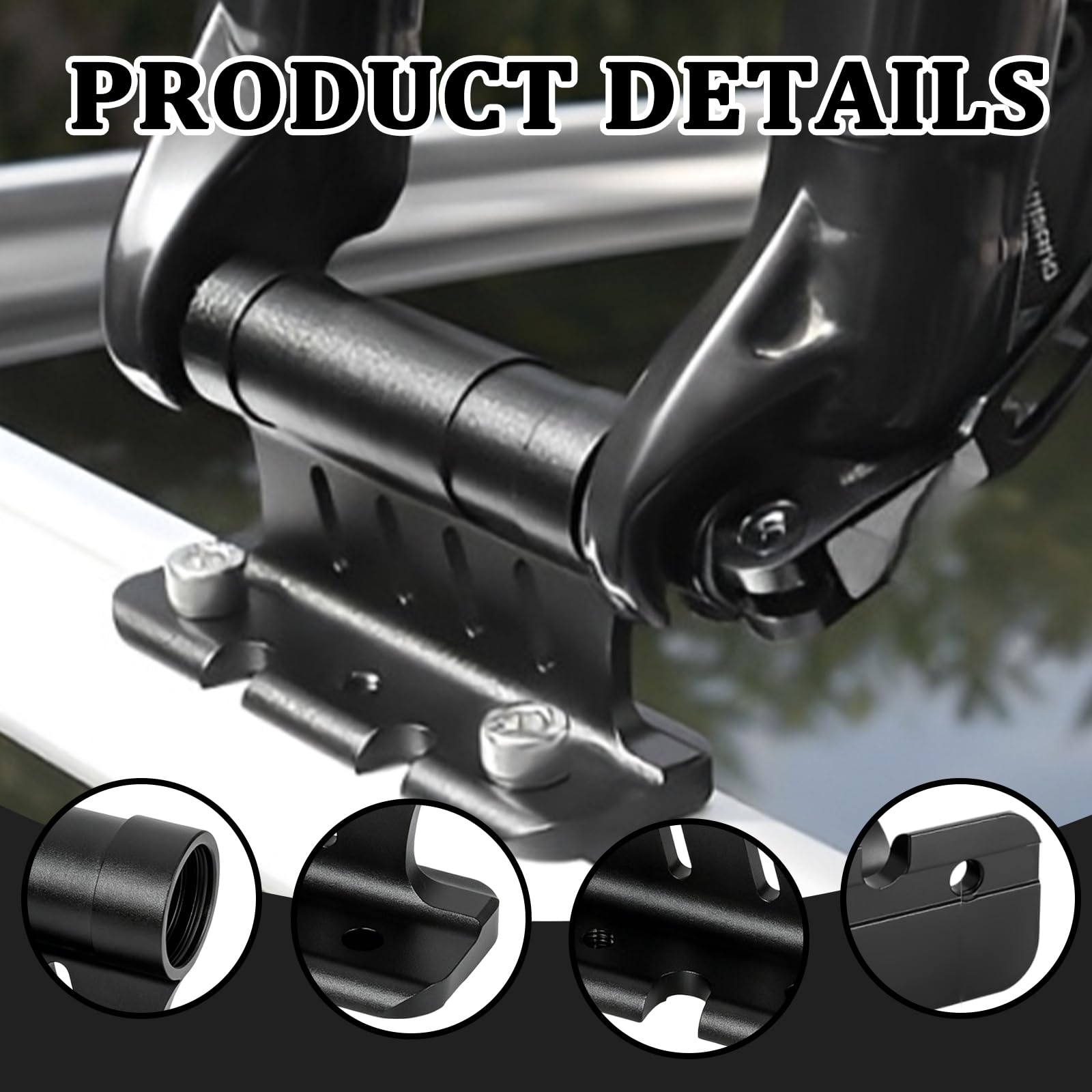 Support de Fourche de Vélo, 2 Pièces Support de Fixation de Fourche de Vélo, Supports De Fourche Vélo en Alliage d'aluminium, Porte-vélo, pour camions, SUV, Remorques, Voyages et Transport Extérieur