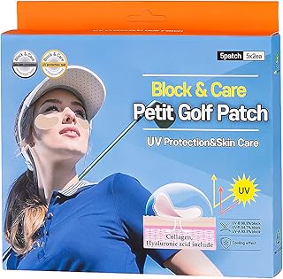 Nutriadvisor 5 Pairs of Petit Golf Patch for Sun Protection Gel Patch for Golfer UV Block Face Shield Cheek Sticker Tape Golf Accessories for Men and Women Nice Gifts (1 Pack)
