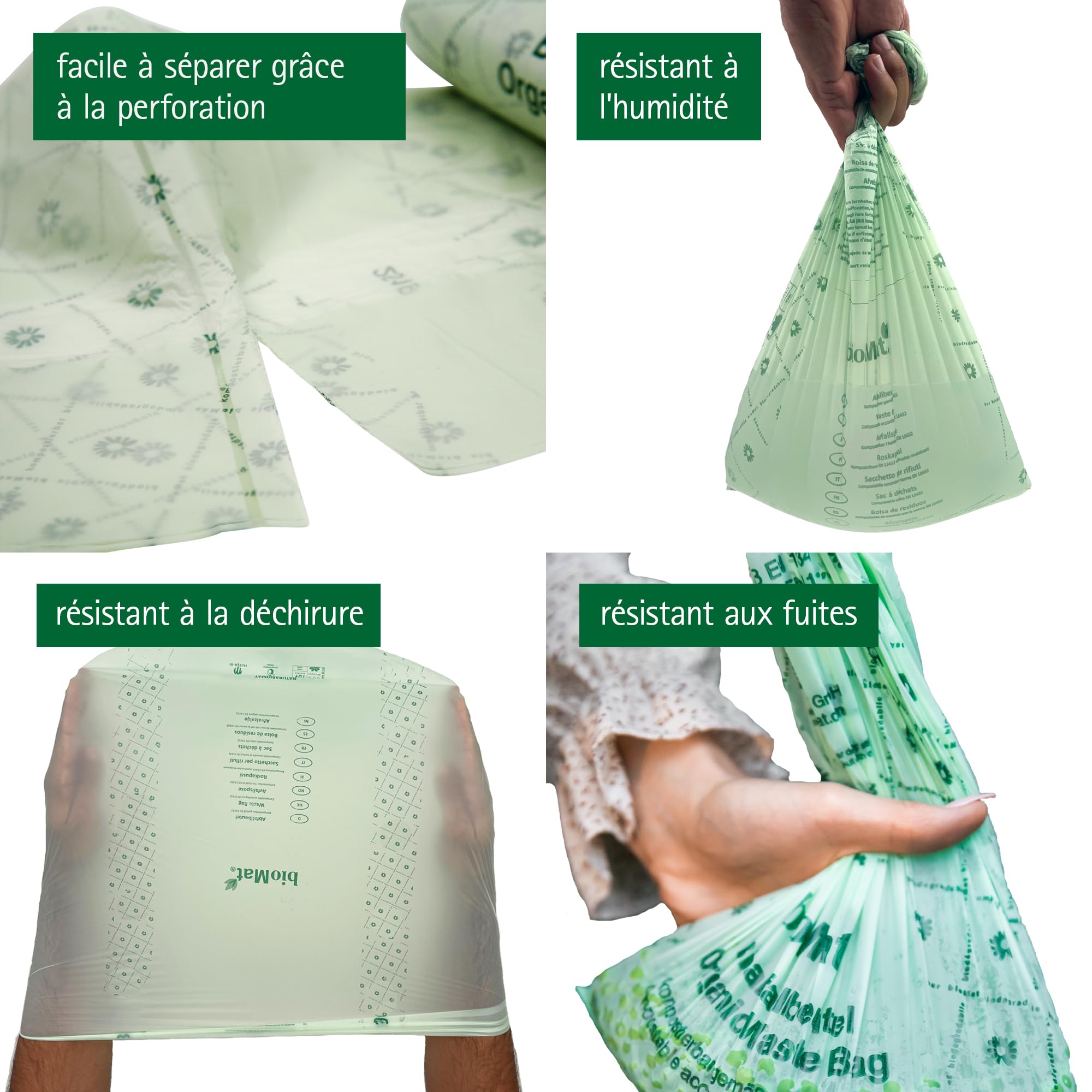 Image secondaire de Biomat Sac compostable pour déchets organiques Différentes tailles, 10 x 30 l