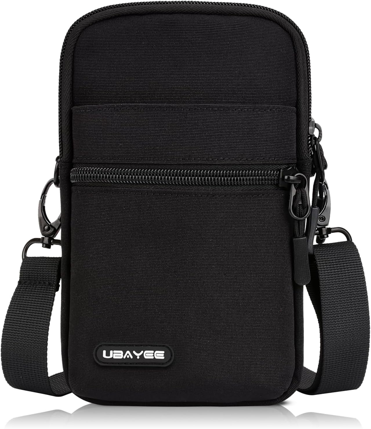 Crossbody Phone Bag with RFID Blocking for Men & Women – Lightweight Travel Passport Pouch & Secure Neck Wallet, Fits Up to 6.7" Phone, Black