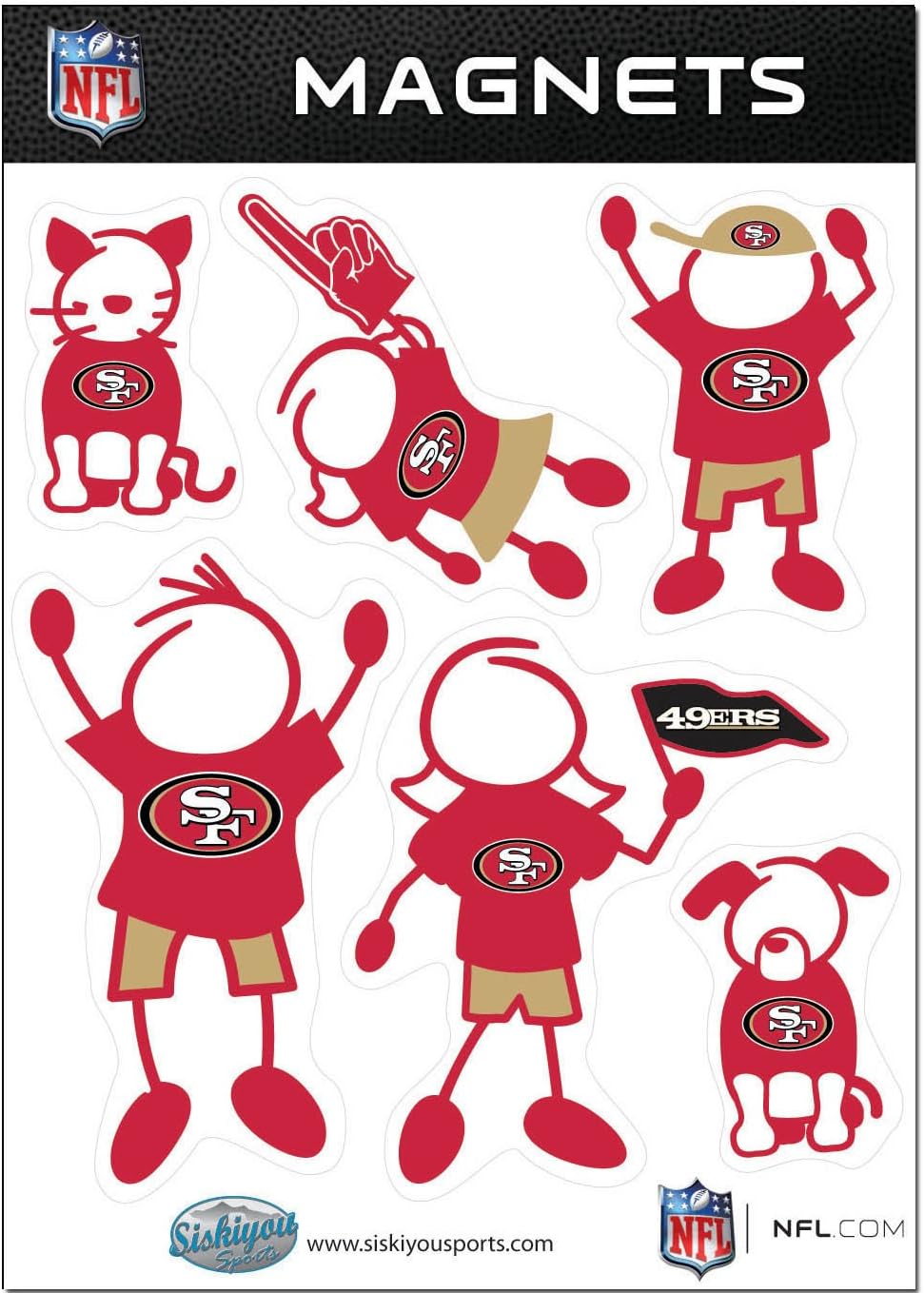 NFL Siskiyou Sports Fan Shop Pittsburgh Steelers Family Magnet Set One Size Team Color : Everything Else