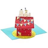 Hallmark Paper Wonder Peanuts Pop Up Birthday Card (Snoopy Dog House)