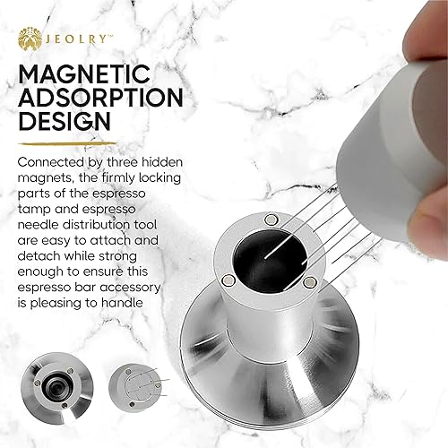 Miniatura 3 de Agitador de café multifuncional y agitador de café WDT de 7 agujas, prensa de tamp de expreso. Herramienta agitadora de distribución de espresso 2