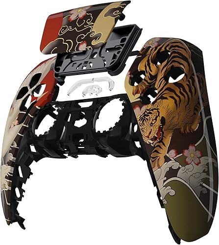 Miniatura 3 de eXtremeRate Tiger & Crane Touchpad Front Top Shell Compatible with ps5 Controller BDM-010 020 030 040 050, DIY Replacement Shell Custom Touch Pad