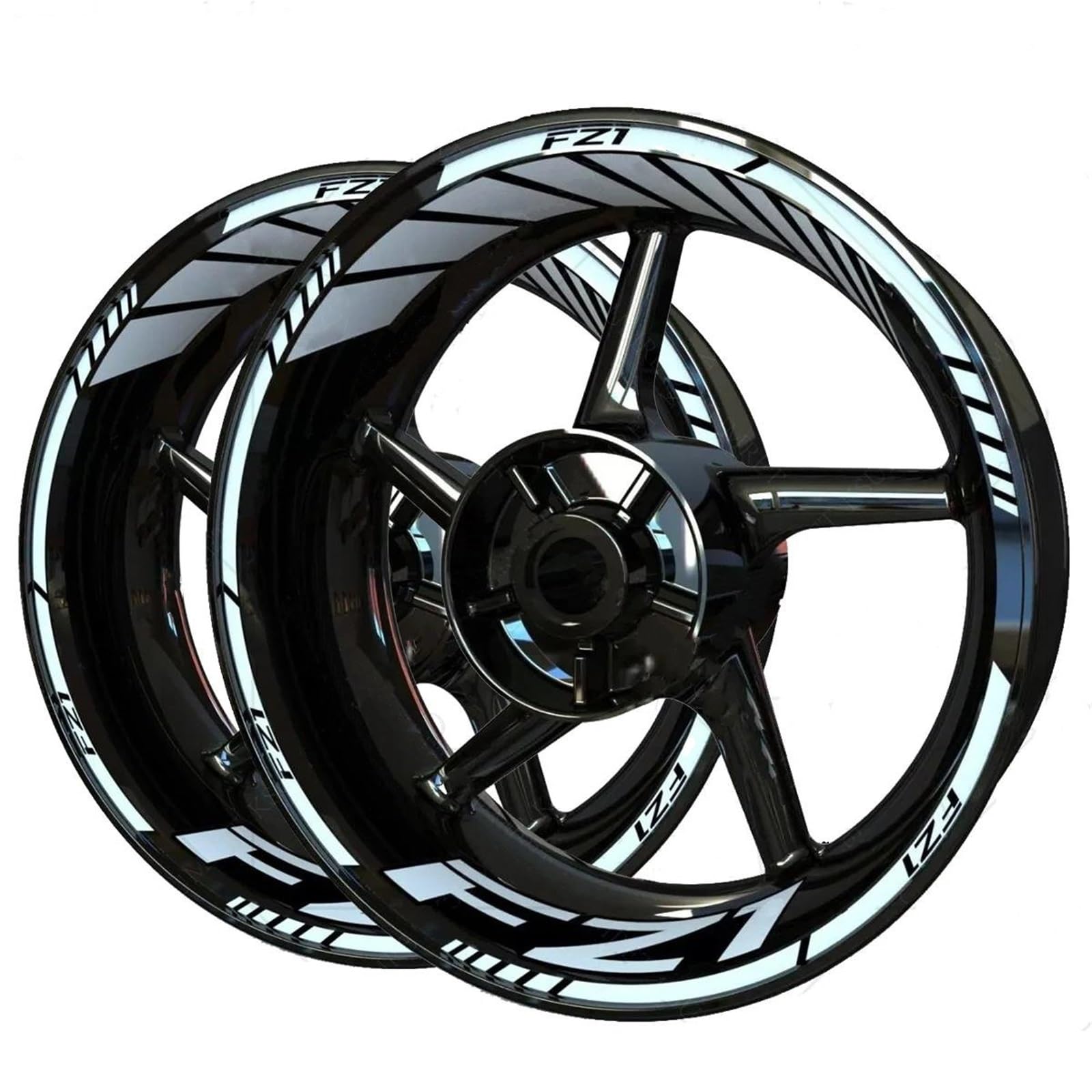 Motorrad-Radnabenaufkleber Reflektierender Felgenaufkleber Für Motorradräder Für Yamaha FZ1, Radnabenaufkleber, Felgenaufkleber Felgenrandaufkleber(Farbe2)