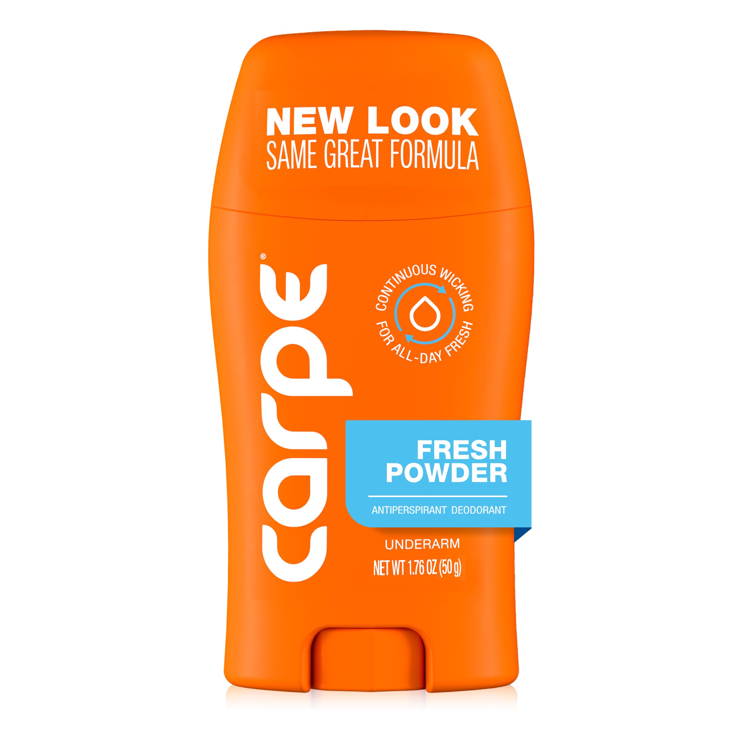 Carpe Underarm Antiperspirant and Deodorant, Fresh Powder Scent