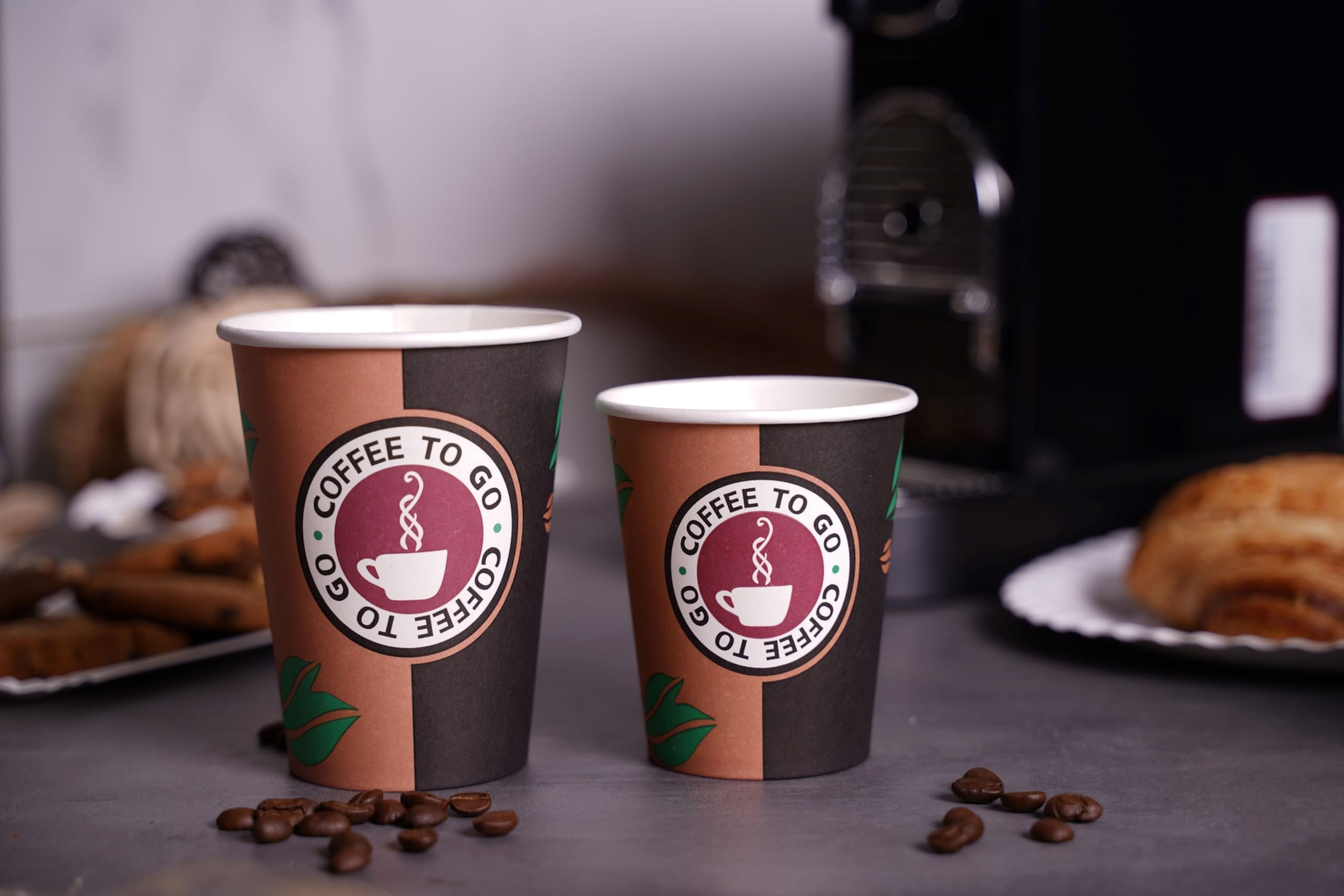 200 Vasos De Café Desechables De Cartón – 200 Ml, Para Bebidas Calientes Y Frías, Reciclables