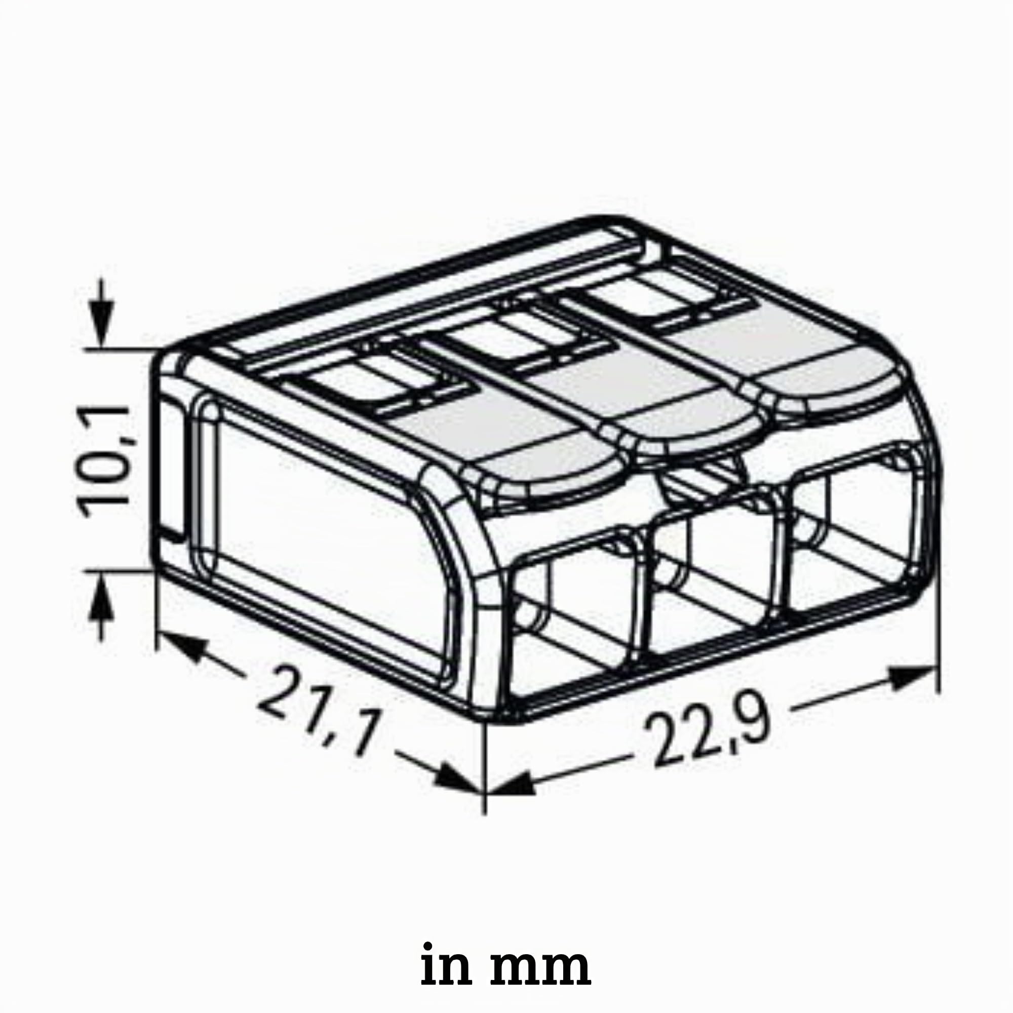WAGO Verbindungsklemmen 221-683 | 3 Leiter, bis 6 mm², 30 Stück, COMPACT Kabelverbinder mit Hebeln für alle Leiterarten weltweit, bestätigte Anwendungssicherheit