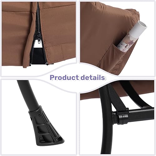 Miniatura 197 de HollyHOME - Silla perezosa grande de tela para sala de estar, silla de lectura, acogedora silla de descanso con reposabrazos, sofá de ocio, color