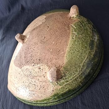 「織部(おりべ)焼 鮑(あわび)皿の用と美」緑釉皿(幅23cm) 骨董アンティー Amazon.co.jp: 織部おりべ焼 鮑あわび皿の用と美緑釉皿幅23cm