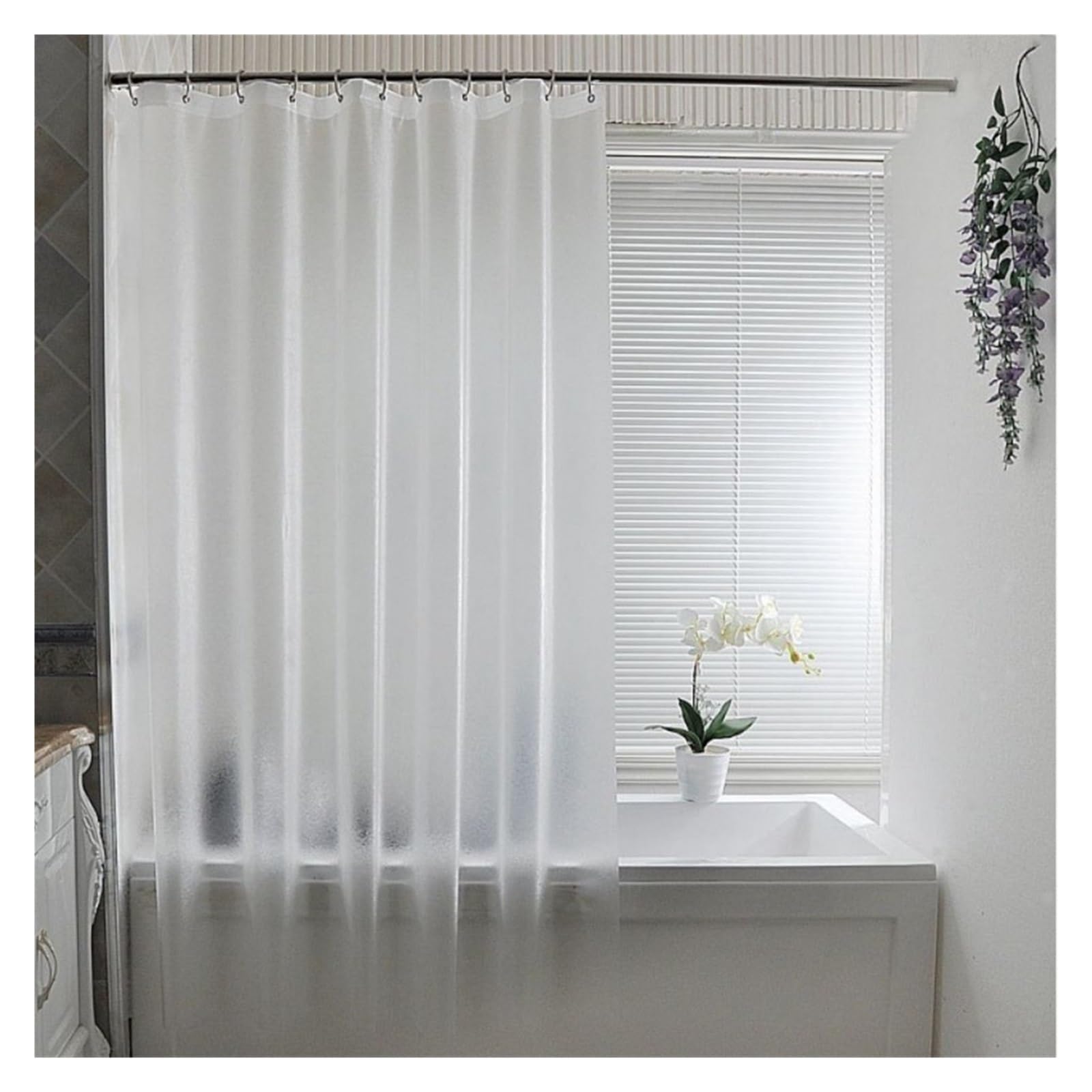 PIGENEQW Shower Liner Cloth Waterproof Shower Curtain with Magnets Transparent Household Bathroom for Home Hotel(80x180cm)