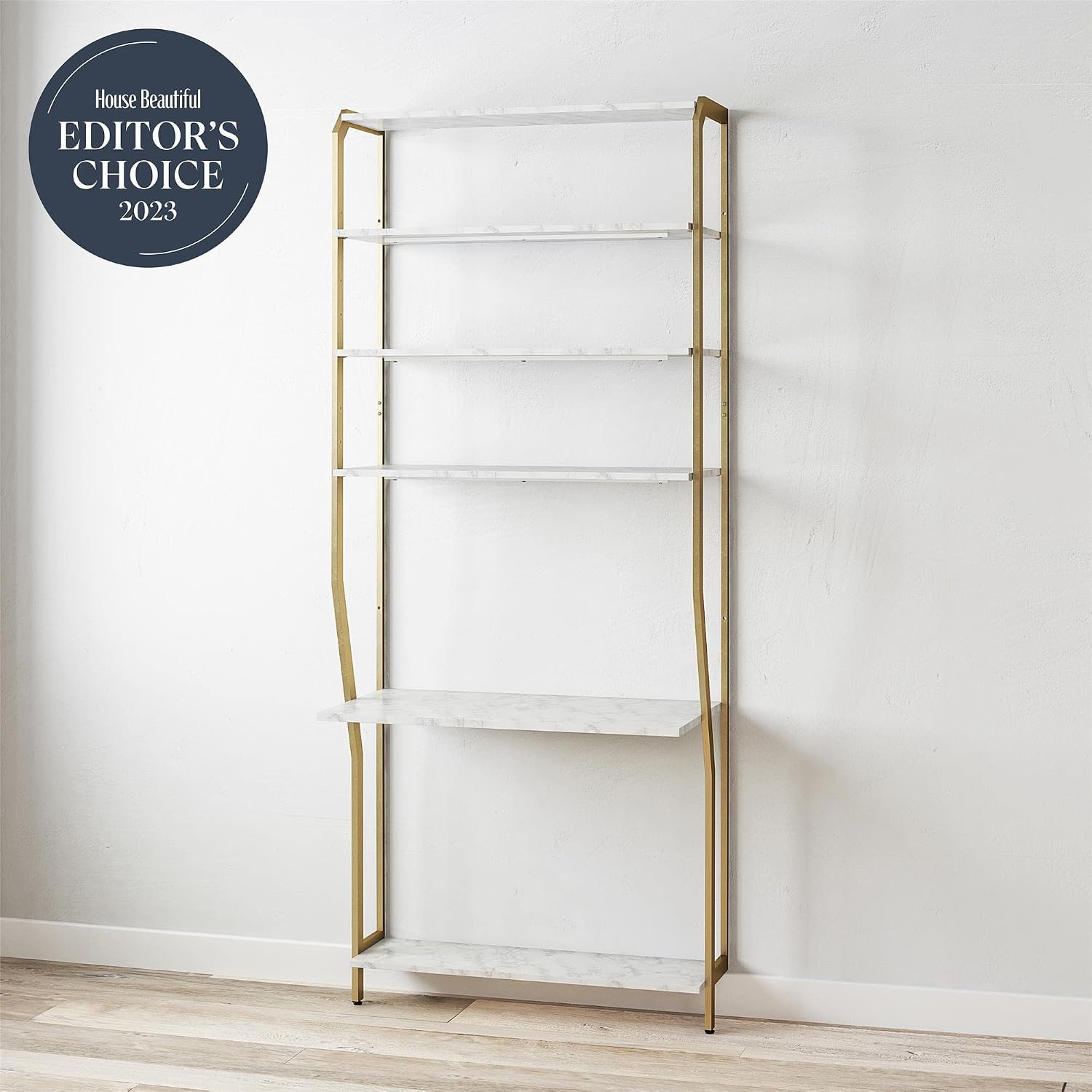 CosmoLiving Gwyneth Closet - Vanity, White Marble