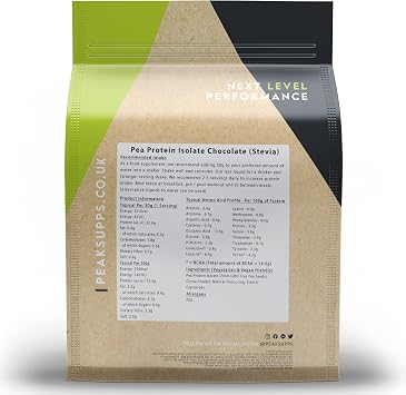 Pea Protein Isolate Powder - Non GMO, Gluten Free, Vegan (Chocolate - Stevia, 60g)