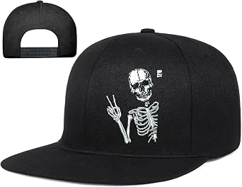 Embroidery Snapback Hats for Men Embroidered Flat Bill Brim Hats for Men