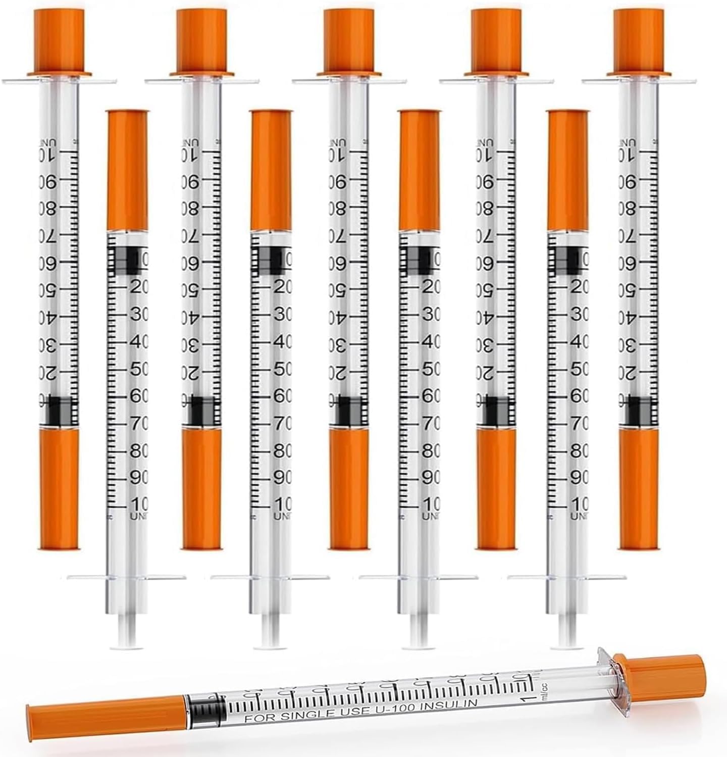 Lot de 100 outils de mesure et de distribution polyvalents 1 ml 31 g 8 mm – Échelle claire, étanche, emballée individuellement pour laboratoire et bricolage