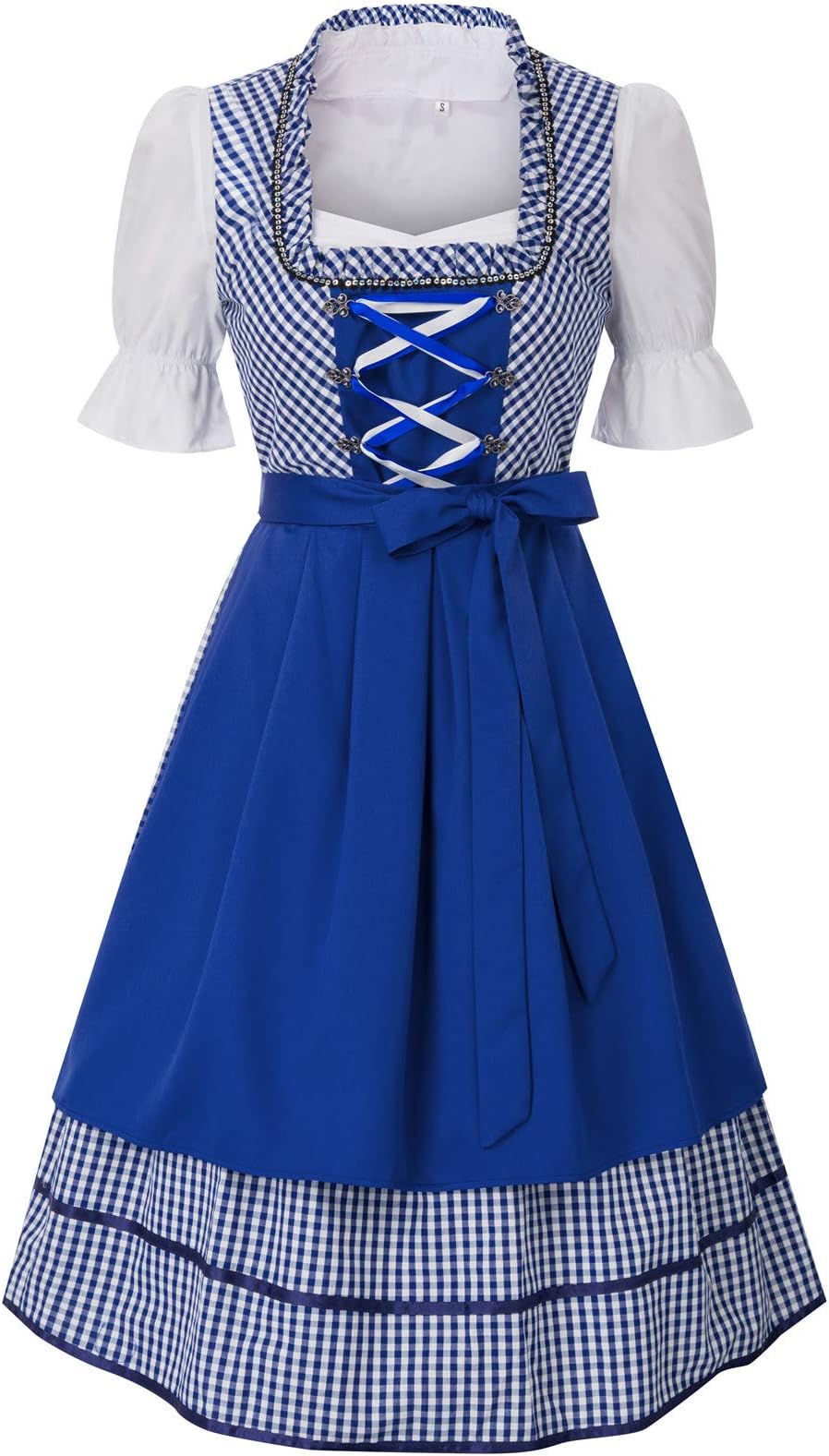 JASAMBACWomen's German Dirndl Dress Oktoberfest 3 Pieces for Oktoberfest Carnival
